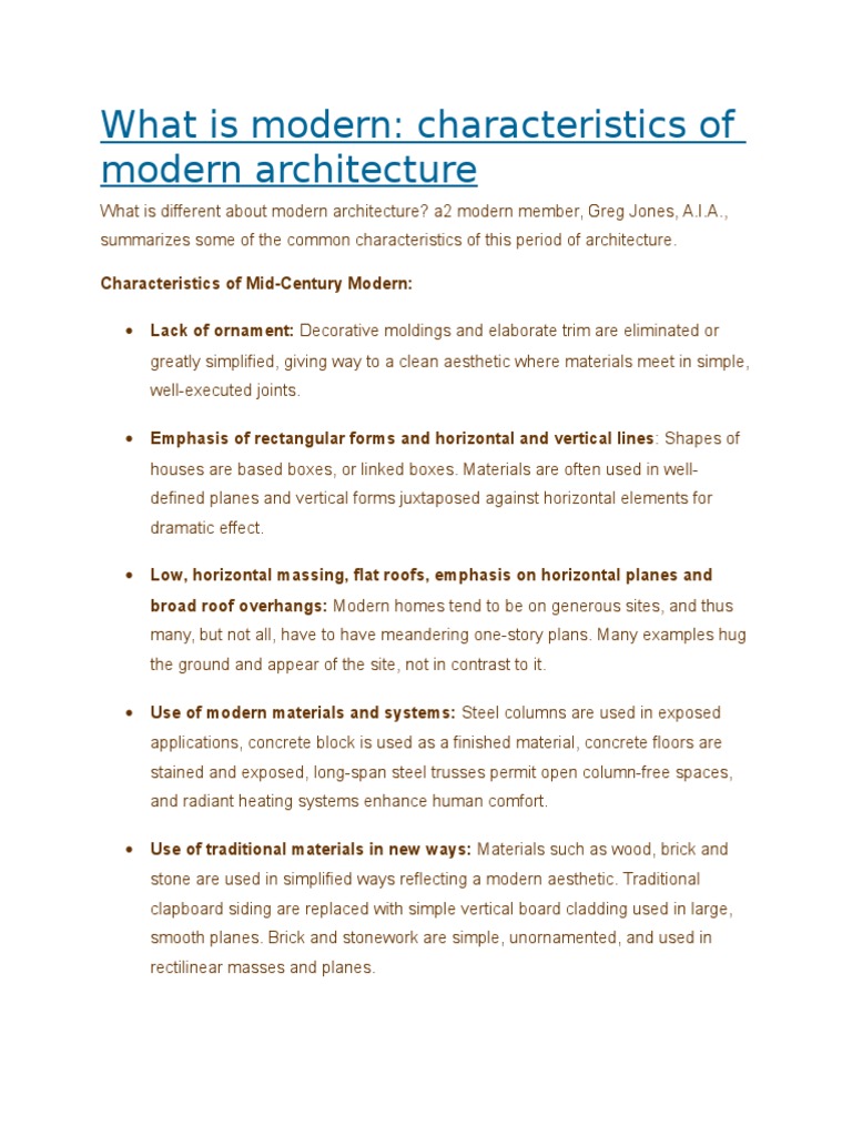 Content image for Key Characteristics of Modern Design
